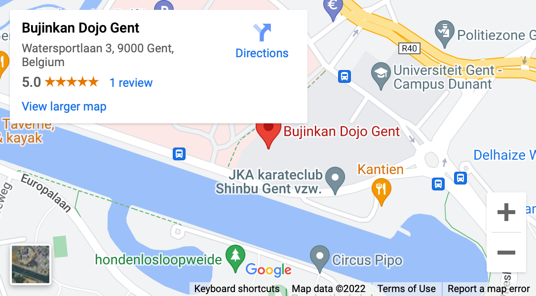 Kaart met de locatie van de Dojo
